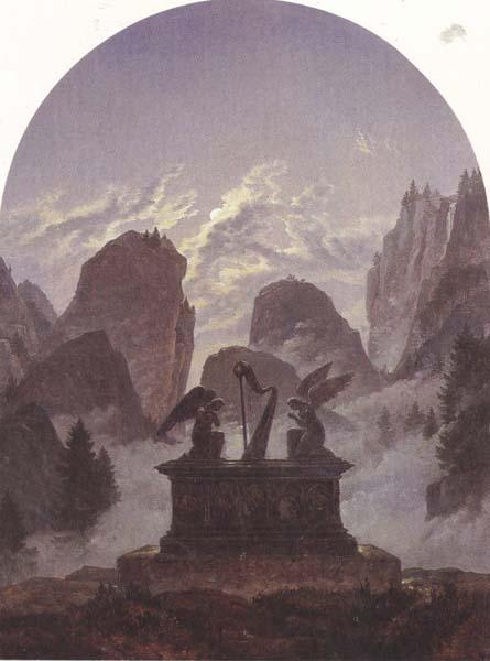 Carl Gustav Carus The Goethe Monument (mk45) France oil painting art